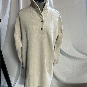 Women Cream Sweatshirt Dress